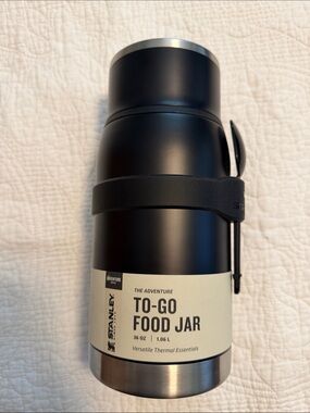 Stanley The Adventures To-Go Food Jar 36oz Stainless Steel Black Finish w/Spoon